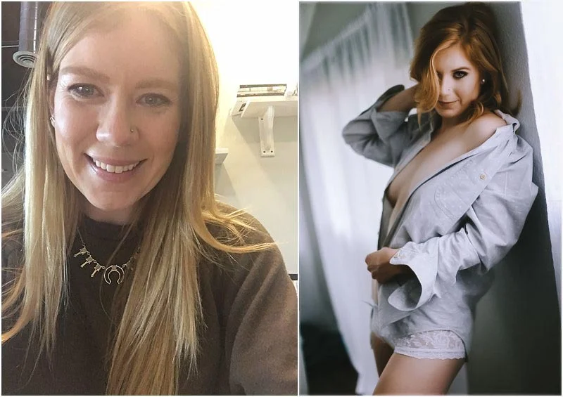 After boudoir transformation – professional hair, makeup and photography